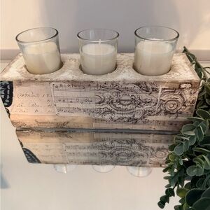 Candle Holder Wood Block